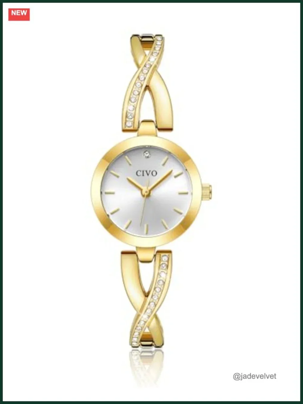 Gold Bracelet Watch for Women Dainty Jewelry Dress Watch Adjustable Link